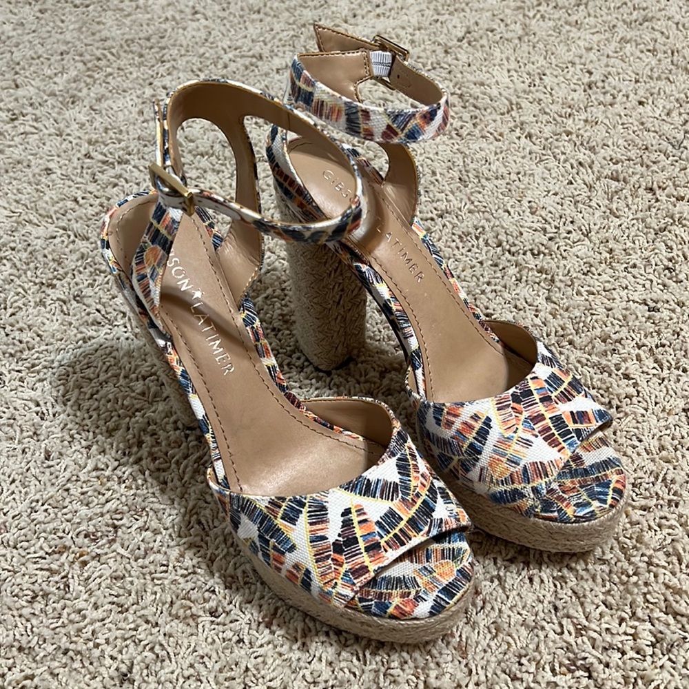 Gibson Latimer Platform Espadrille Sandals (7.5)